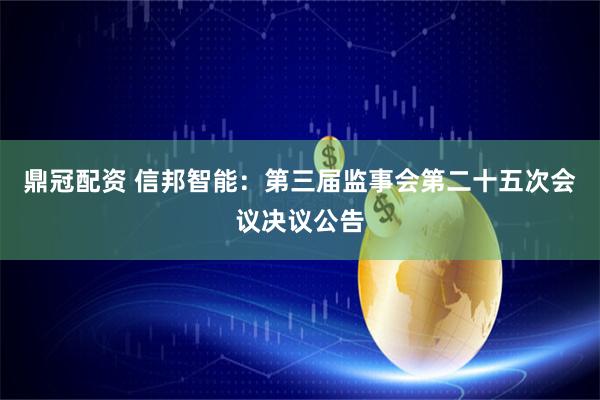鼎冠配资 信邦智能：第三届监事会第二十五次会议决议公告