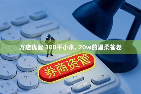 万店优配 100平小家, 20w的温柔答卷